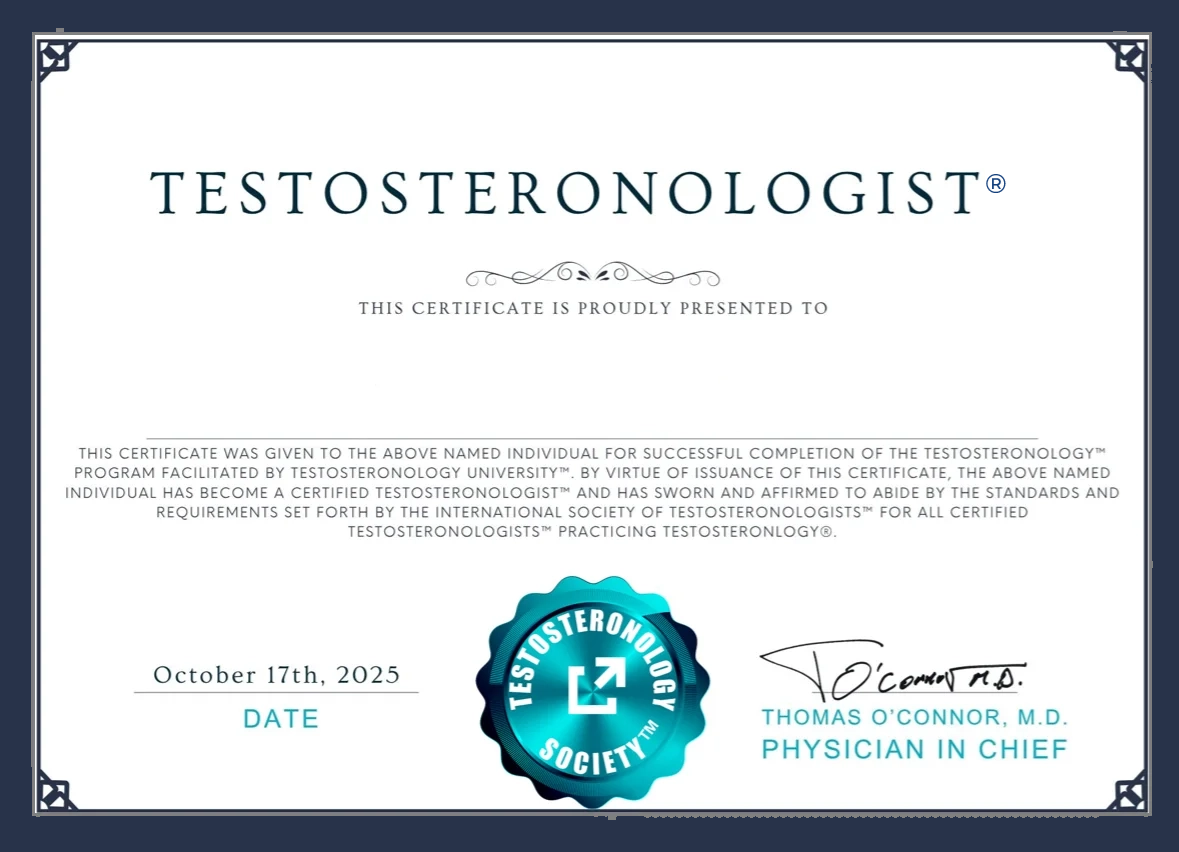 Testosteronology Society Certification